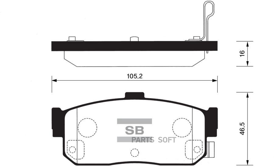 

Тормозные колодки Sangsin brake дисковые SP1107R