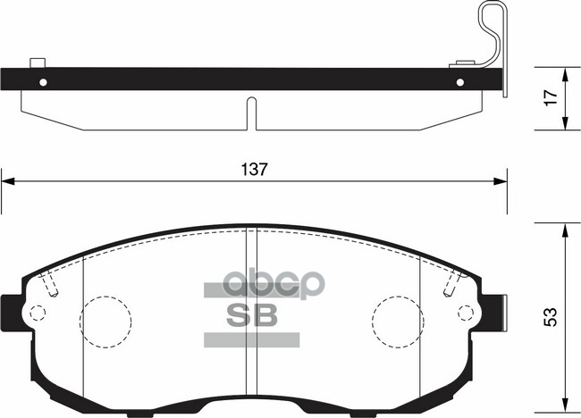 

Тормозные колодки Sangsin brake дисковые SP1107F
