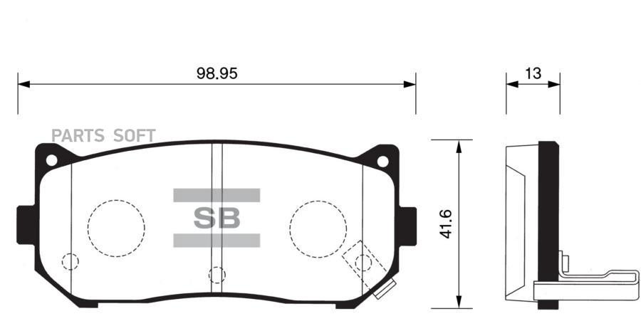 

Тормозные колодки Sangsin brake дисковые SP1079R