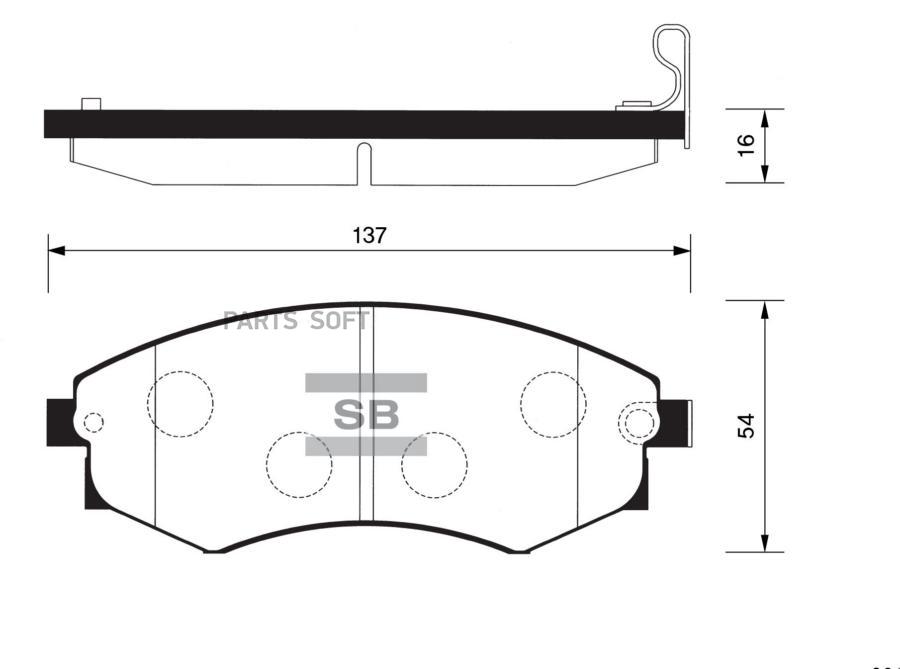 

Тормозные колодки Sangsin brake дисковые SP1065