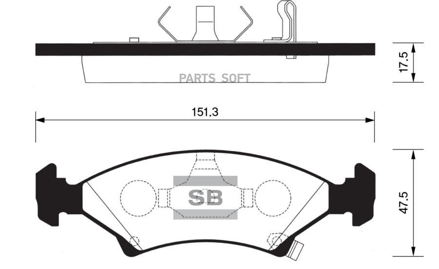 

Тормозные колодки Sangsin brake дисковые SP1063