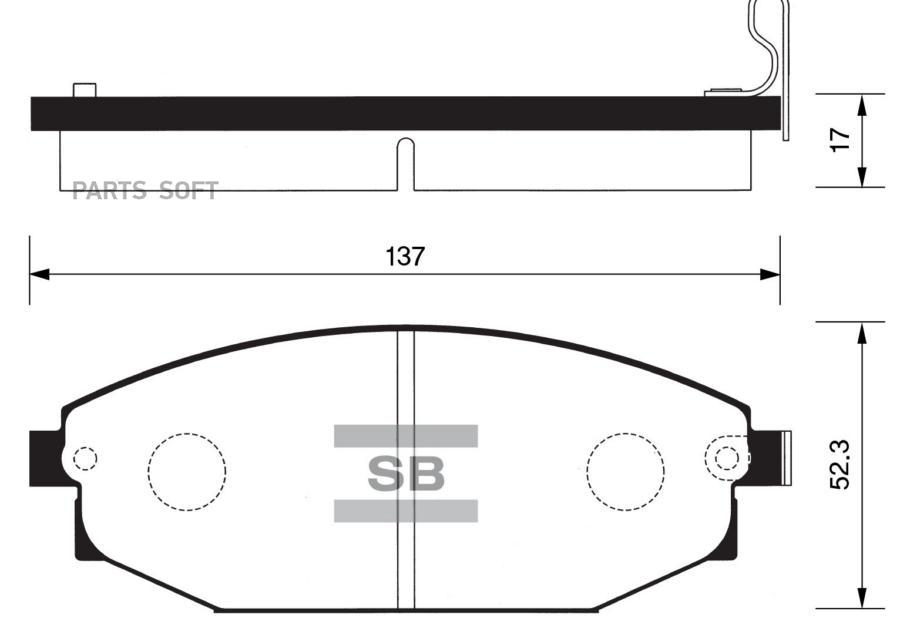 

Тормозные колодки Sangsin brake дисковые SP1053