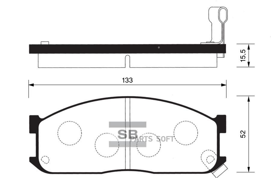 

Тормозные колодки Sangsin brake дисковые SP1044