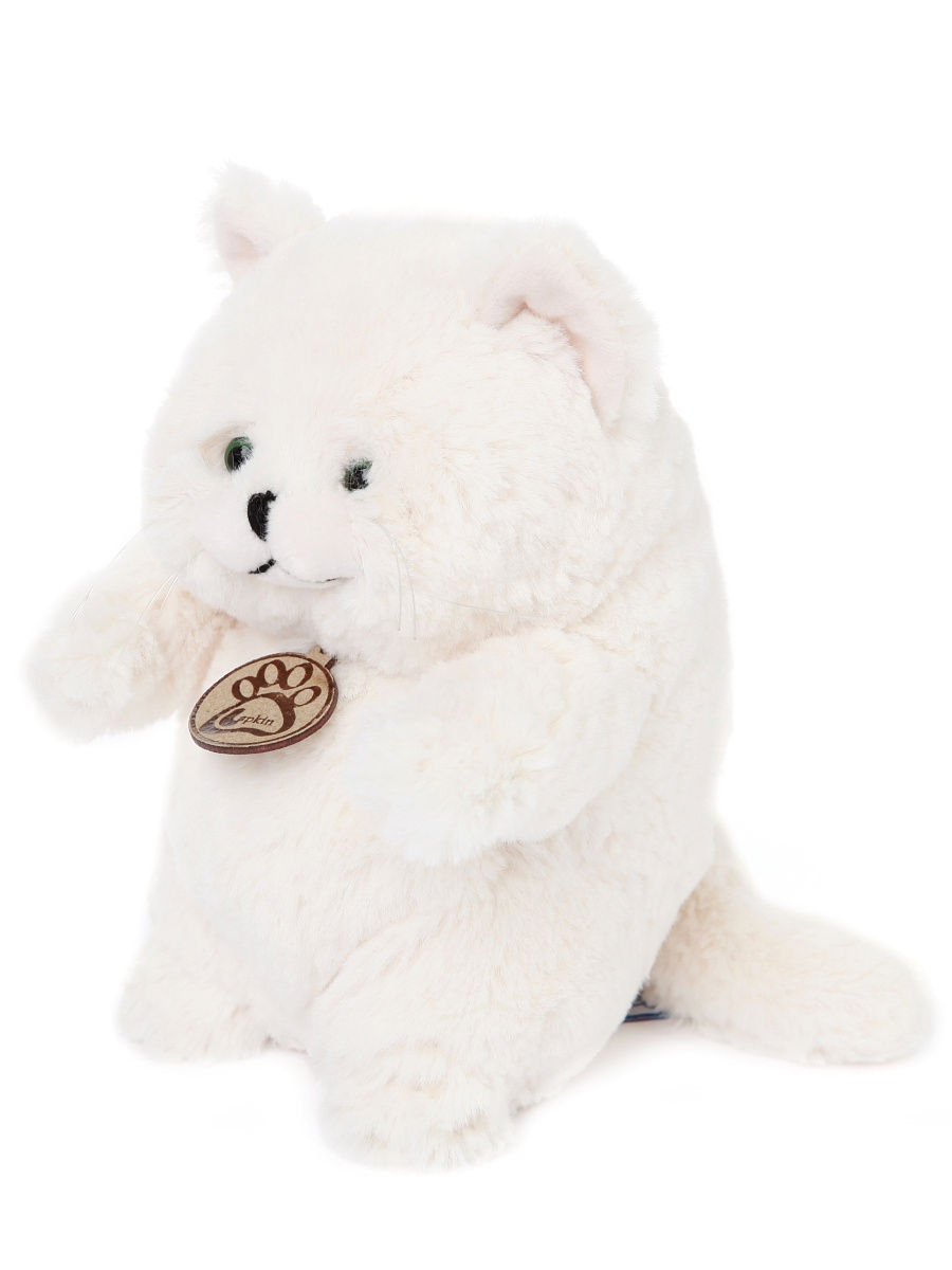 фото Мягкая игрушка lapkin толстый кот 16 см белый