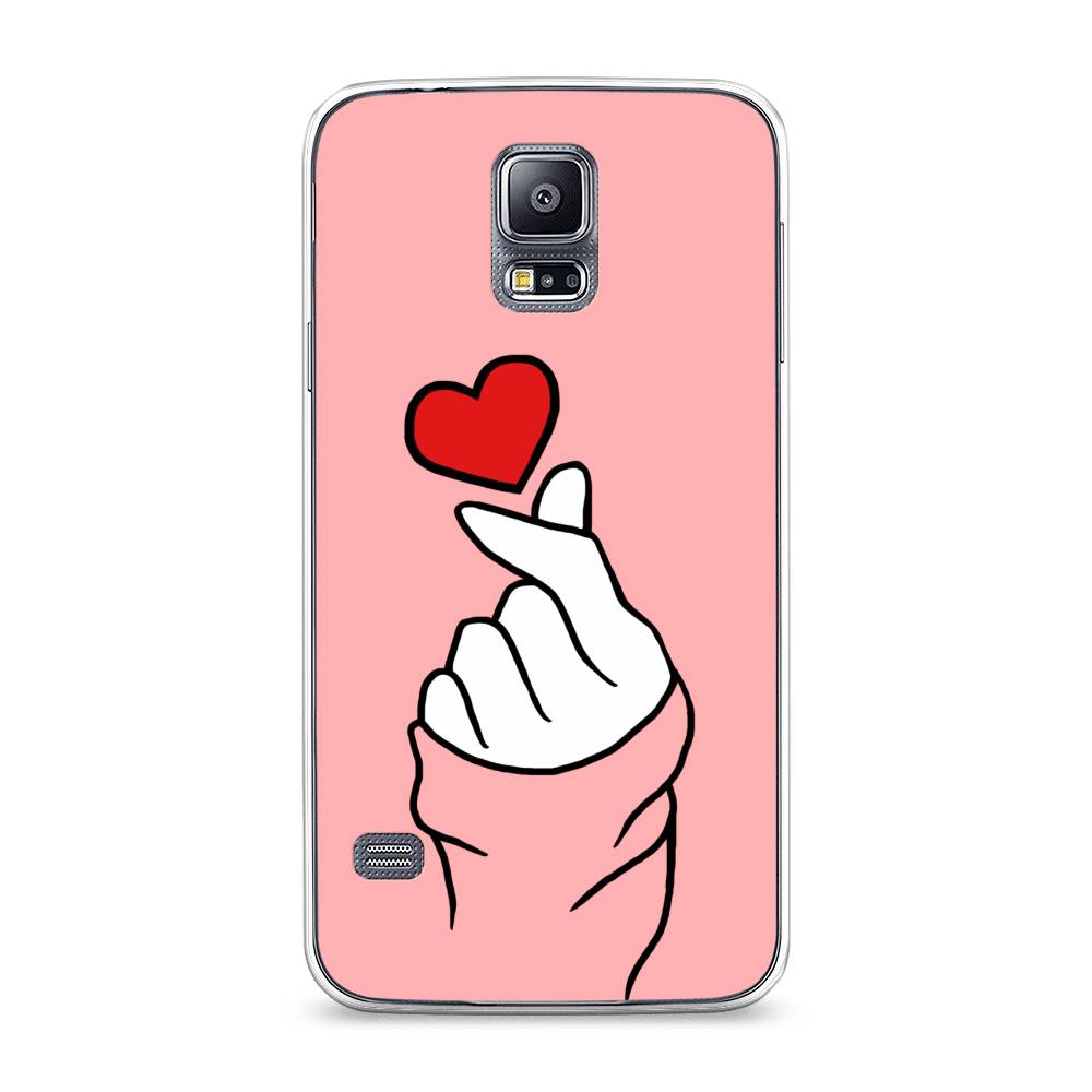 

Чехол Awog на Samsung Galaxy S5 "Милое сердечко", Белый;красный;черный, 24150-7