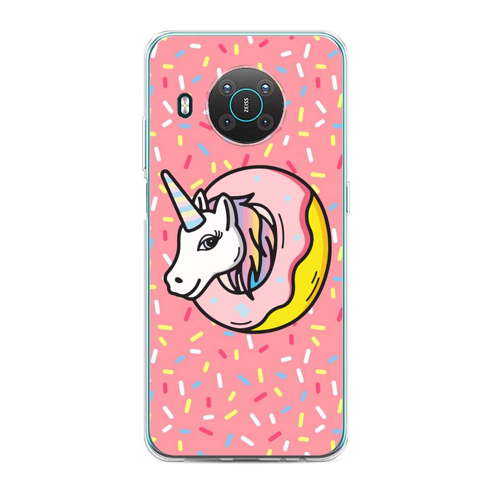 

Чехол Awog на Nokia X10 / Нокиа X10 "Единорог в пончике", Розовый;желтый;белый, 124750-2