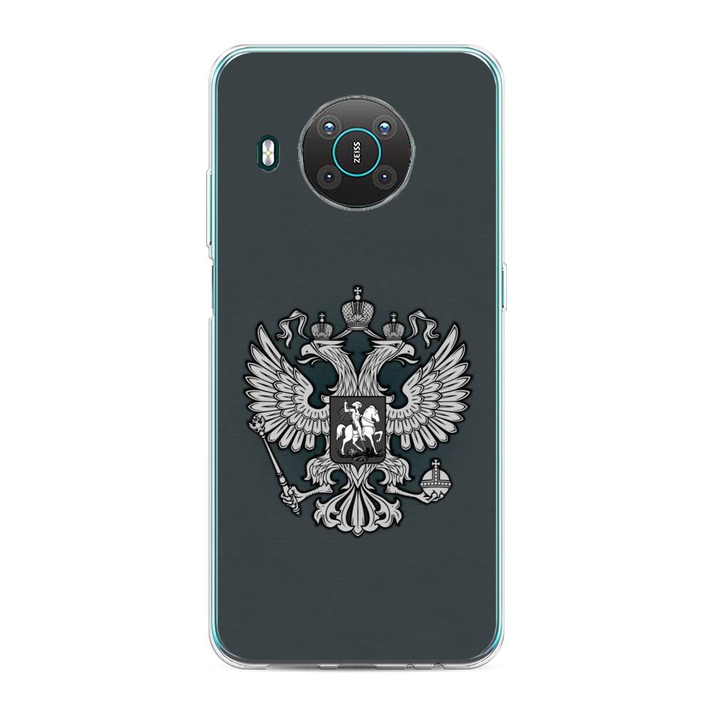 

Чехол Awog на Nokia X10 / Нокиа X10 "Герб России серый", 124750-5