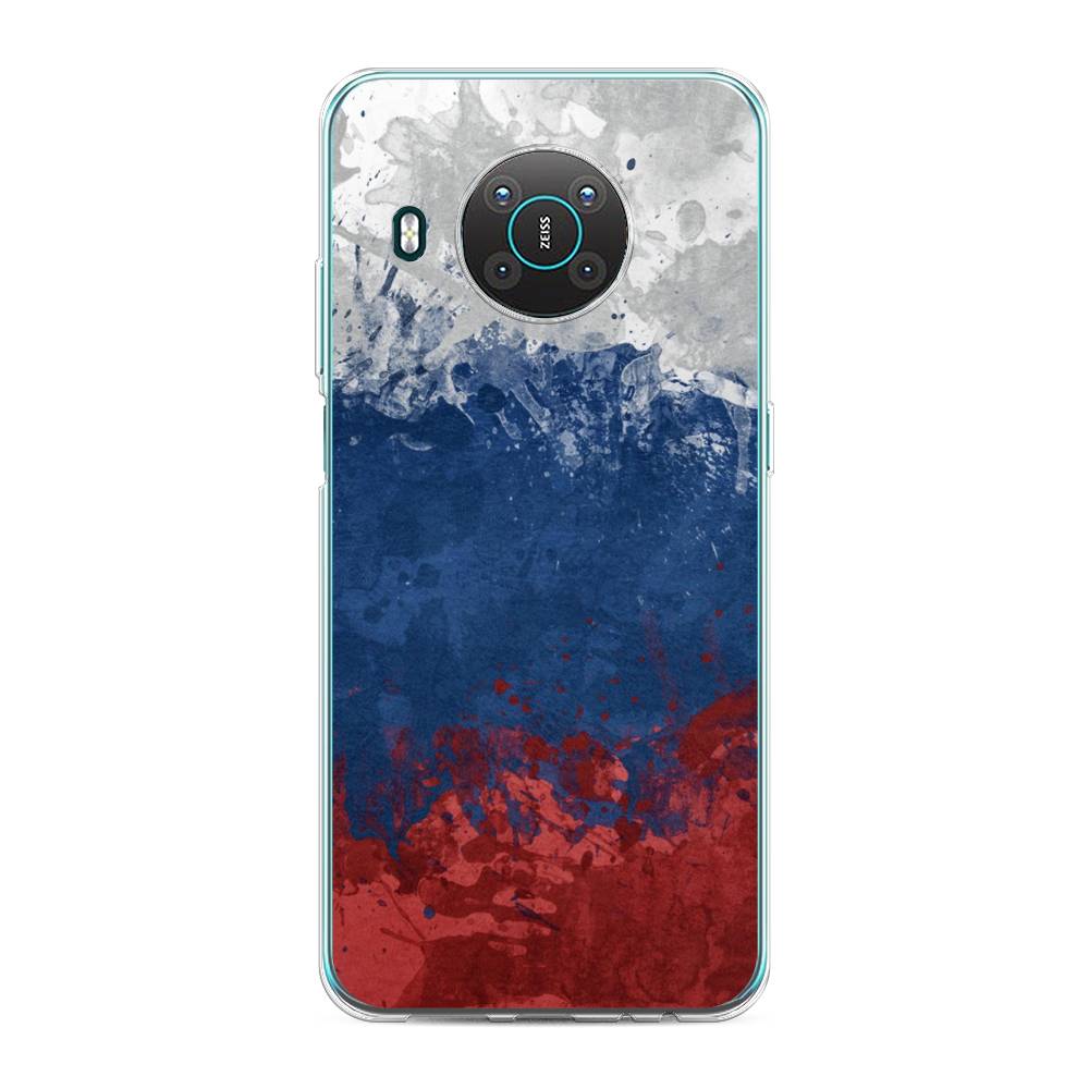 фото Чехол awog "флаг россии неровный" для nokia x10