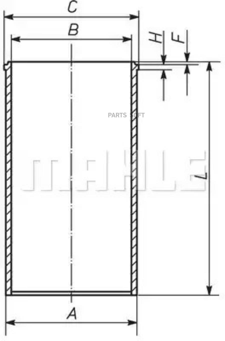 Гильза Двс 03 94 08 0 Mahle/Knecht арт. 213WT0300