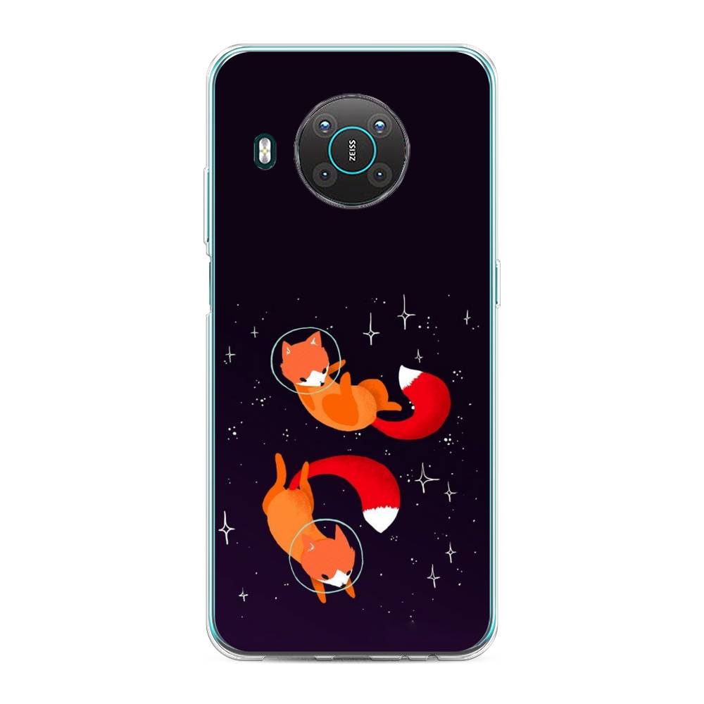 

Чехол Awog на Nokia X10 / Нокиа X10 "Лисы космонавты", Оранжевый, 124750-4