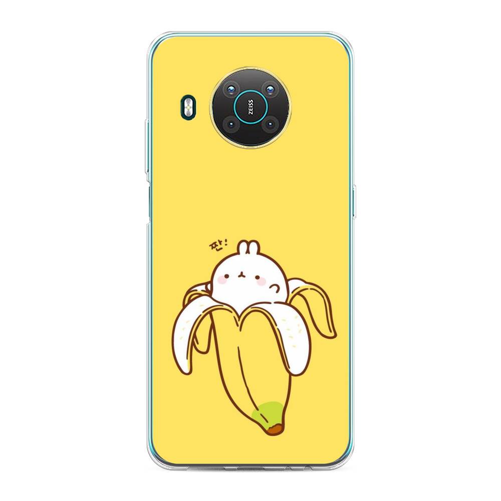 

Чехол Awog на Nokia X10 / Нокиа X10 "Зайчик-бананчик", Желтый;белый, 124750-2