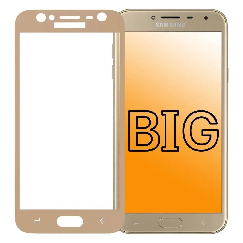 

Защитное стекло для Samsung Galaxy J4 (2018) с золотой рамкой BIG, Galaxy J4 (2018)