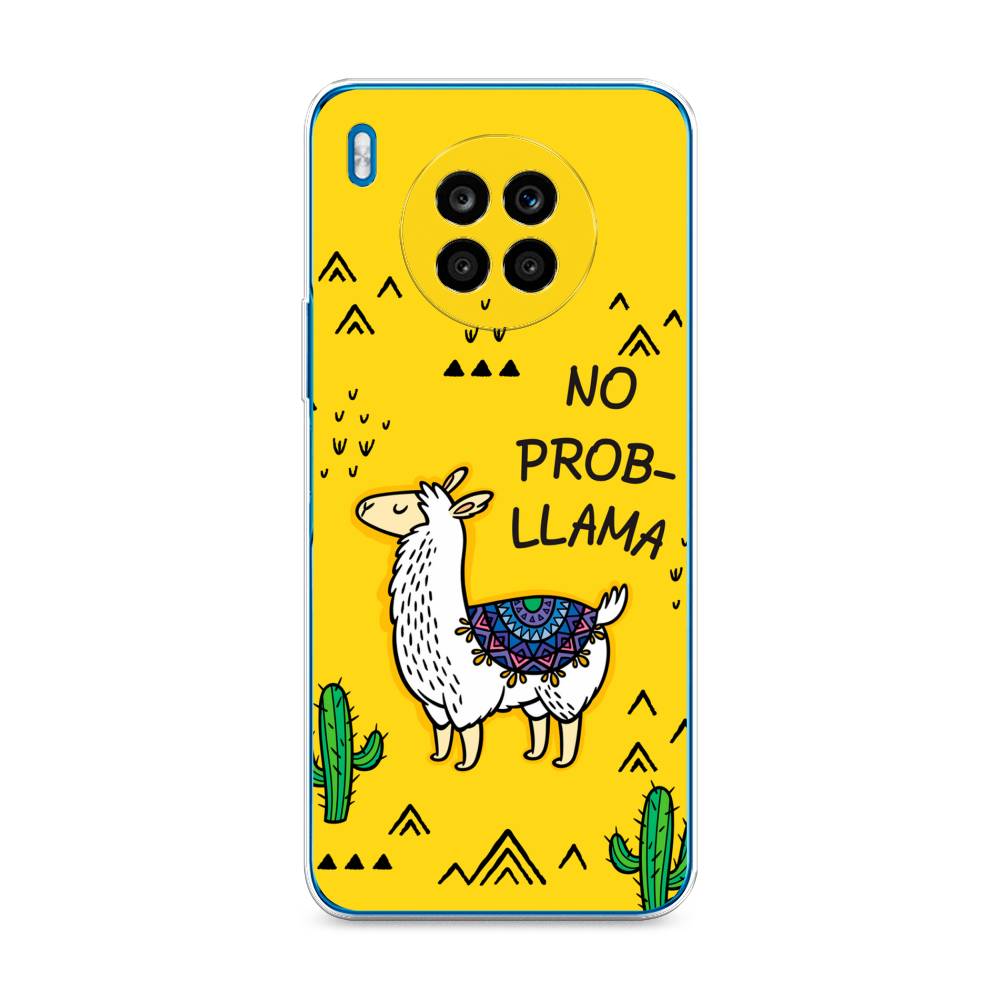 

Чехол Awog на Honor 50 Lite "No probLLama", Желтый;черный;синий, 6106450-2