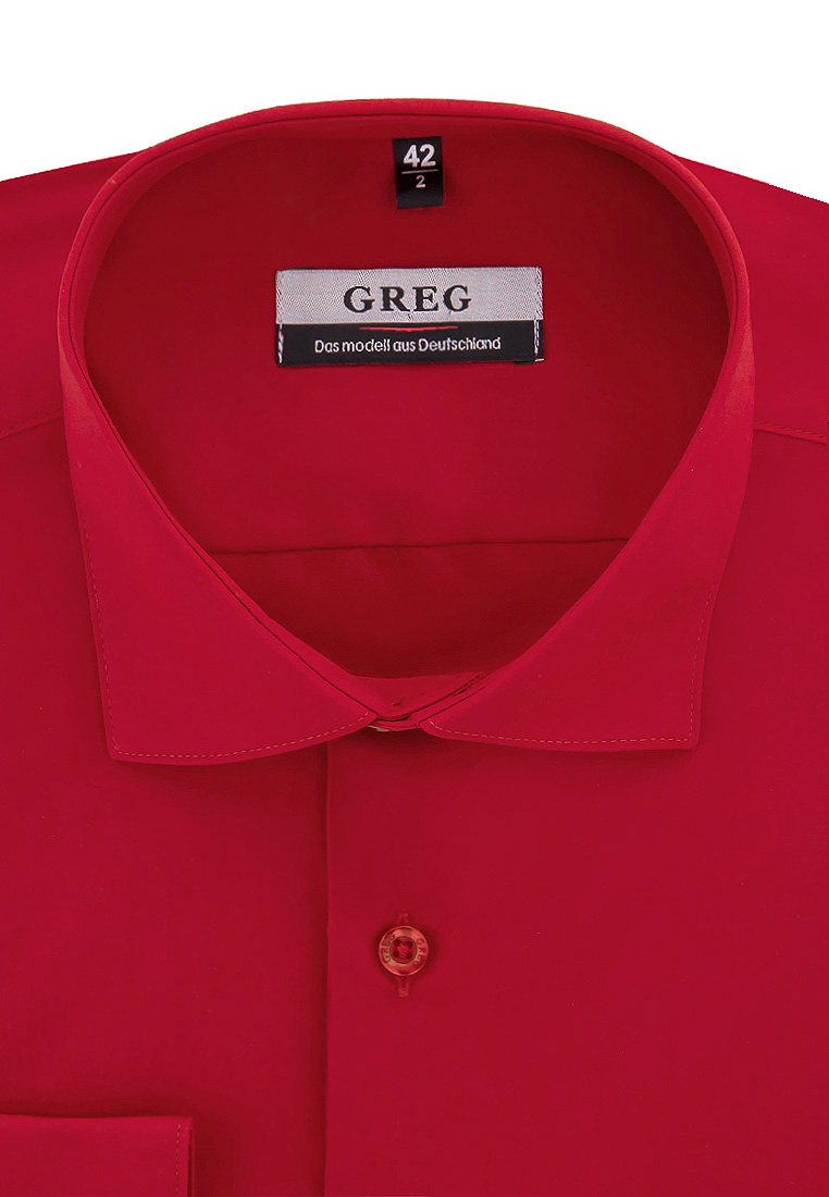 

Рубашка мужская Greg 01-00003931 красная 39, Красный, 01-00003931