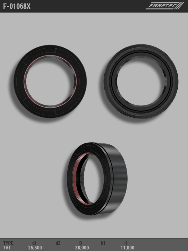 

Сальник рулевой рейки EMMETEC 25.5x38x11 (7V1) F-01068X, F-01068X, F01068X