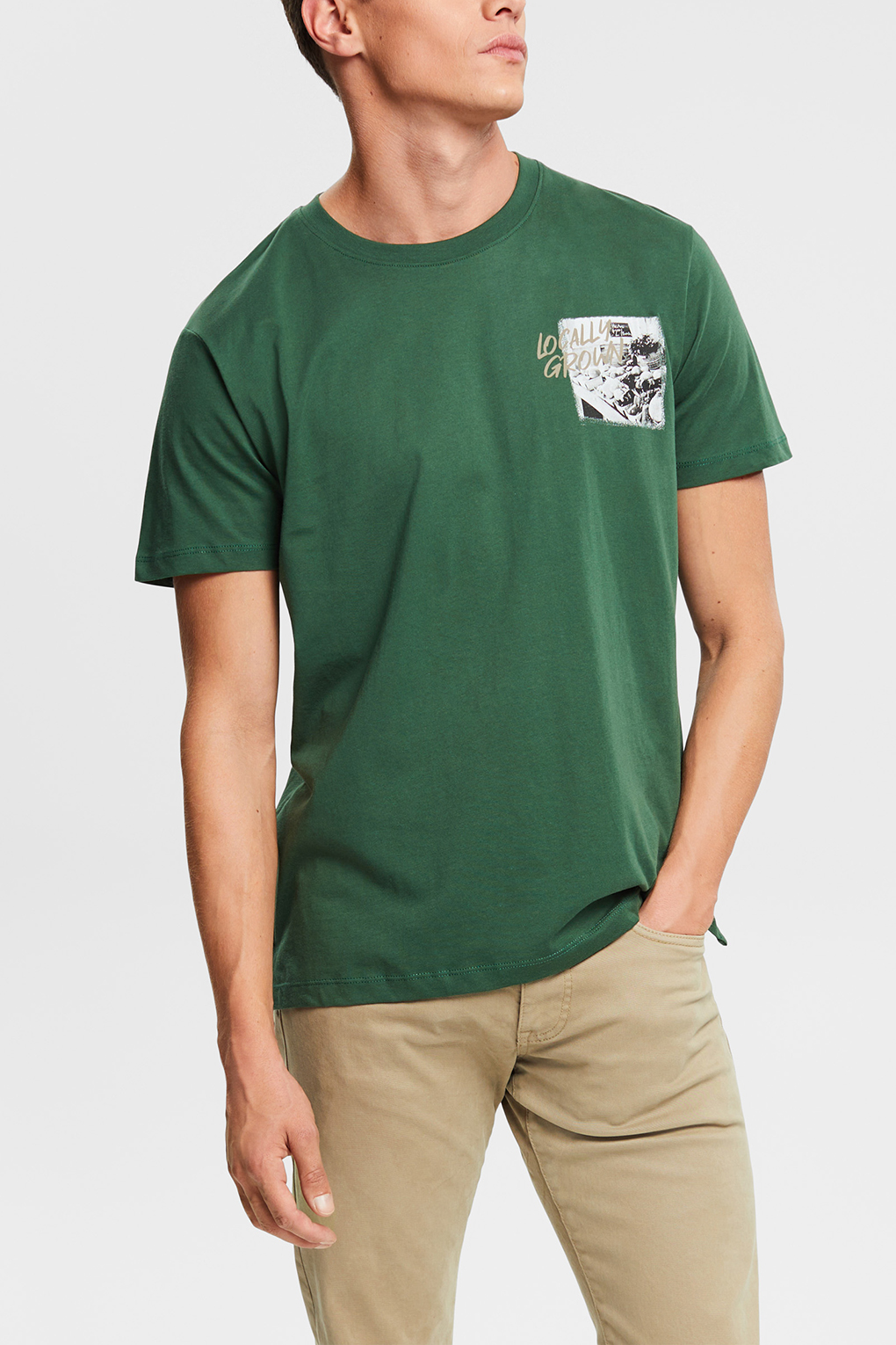

Футболка мужская Esprit Casual 082EE2K336 зеленая L, Зеленый, 082EE2K336