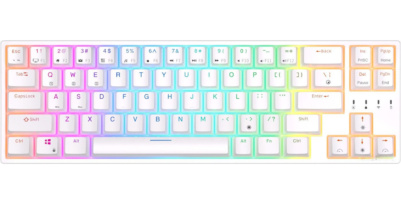

Проводная/беспроводная игровая клавиатура Royal Kludge RK68 Plus White, RK68 Plus