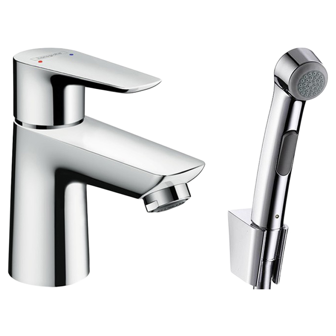 

Смеситель с гигиеническим душем Hansgrohe Talis E 71729000 хром, Серебристый, для раковины 80 с гигиеническим душем