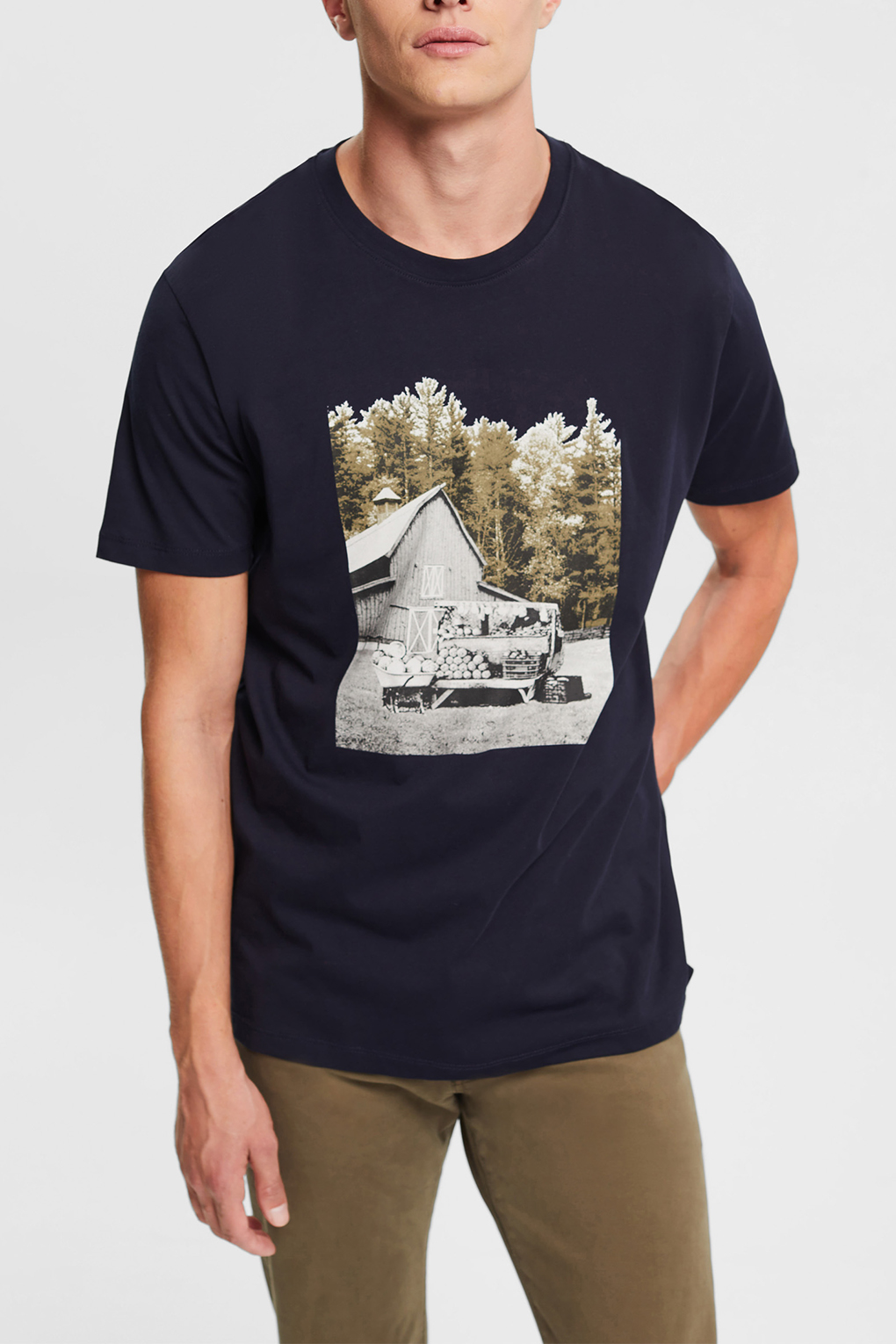 

Футболка мужская Esprit Casual 082EE2K336 синяя M, Синий, 082EE2K336