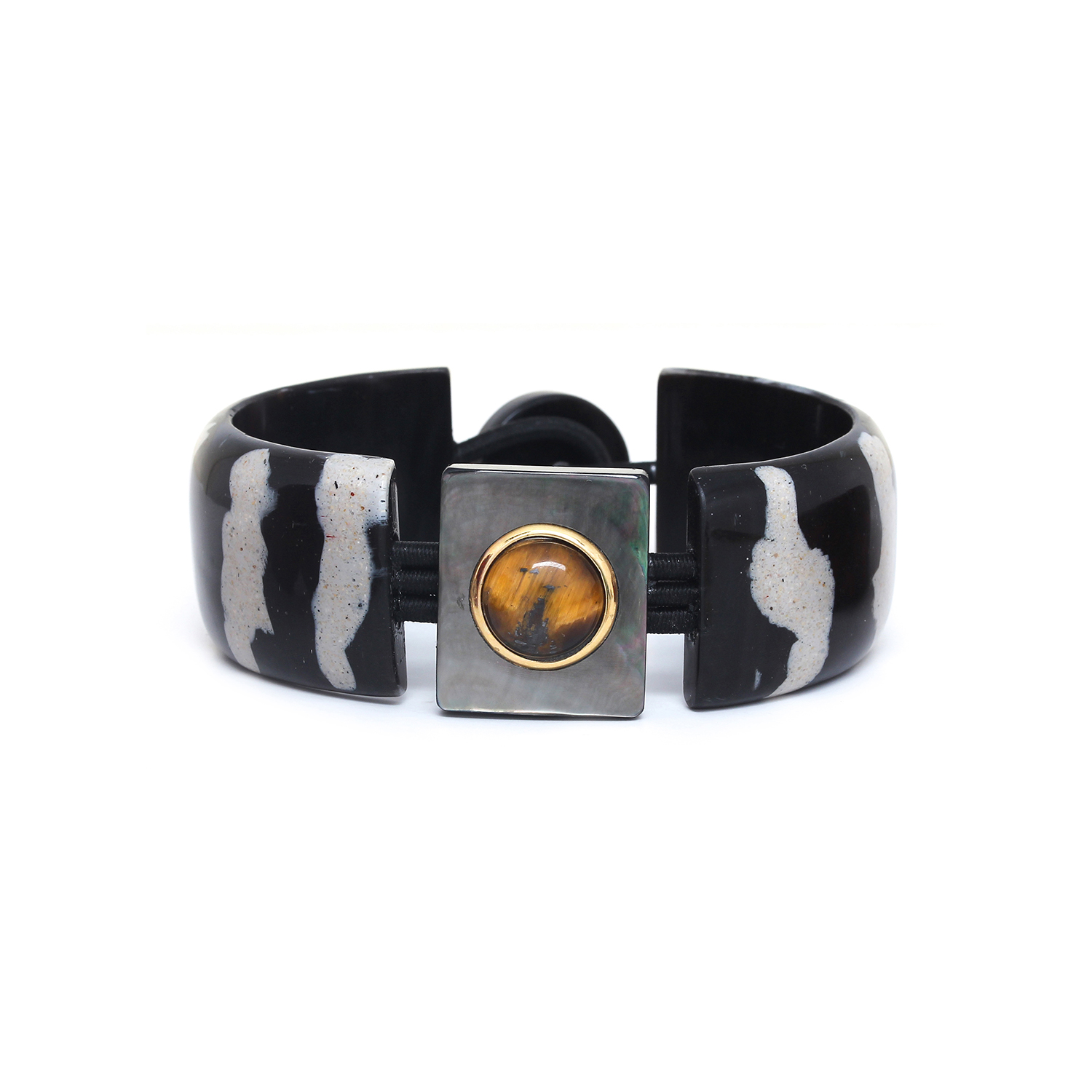 

Браслет из бижутерного сплава р.18 Nature Bijoux NB24.2-13-43941, перламутр/смола, NB24.2-13-43941