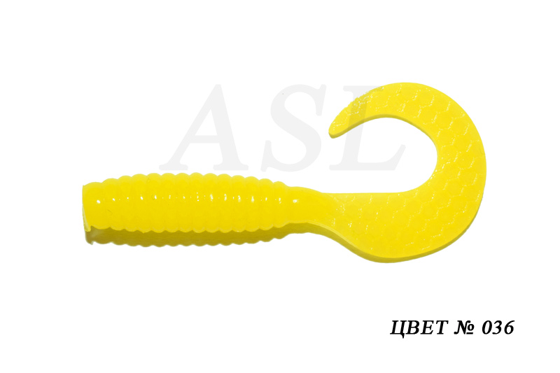 

Силиконовая приманка ASL Твистер цв. 036 L-6см 6шт/уп, Твистер