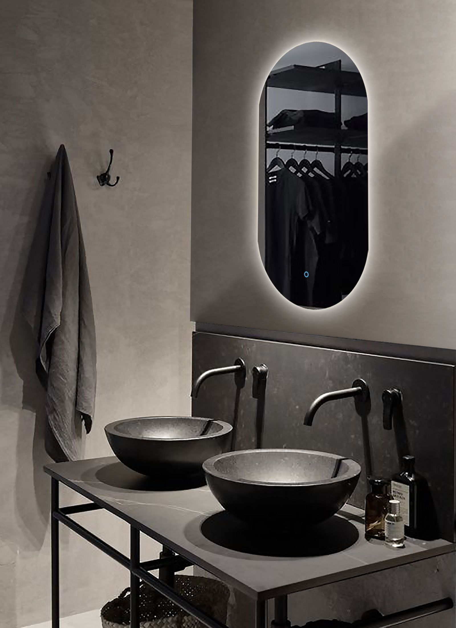 Зеркало для ванной Kapsula 100*60 овальное 