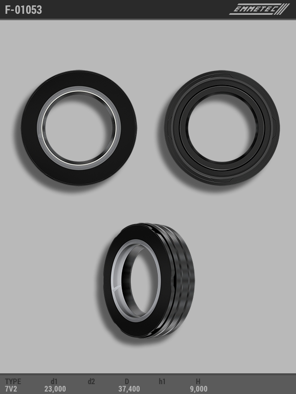 

Сальник рулевой рейки EMMETEC 23x37.4x9 (7V2) F-01053, F-01053, F01053