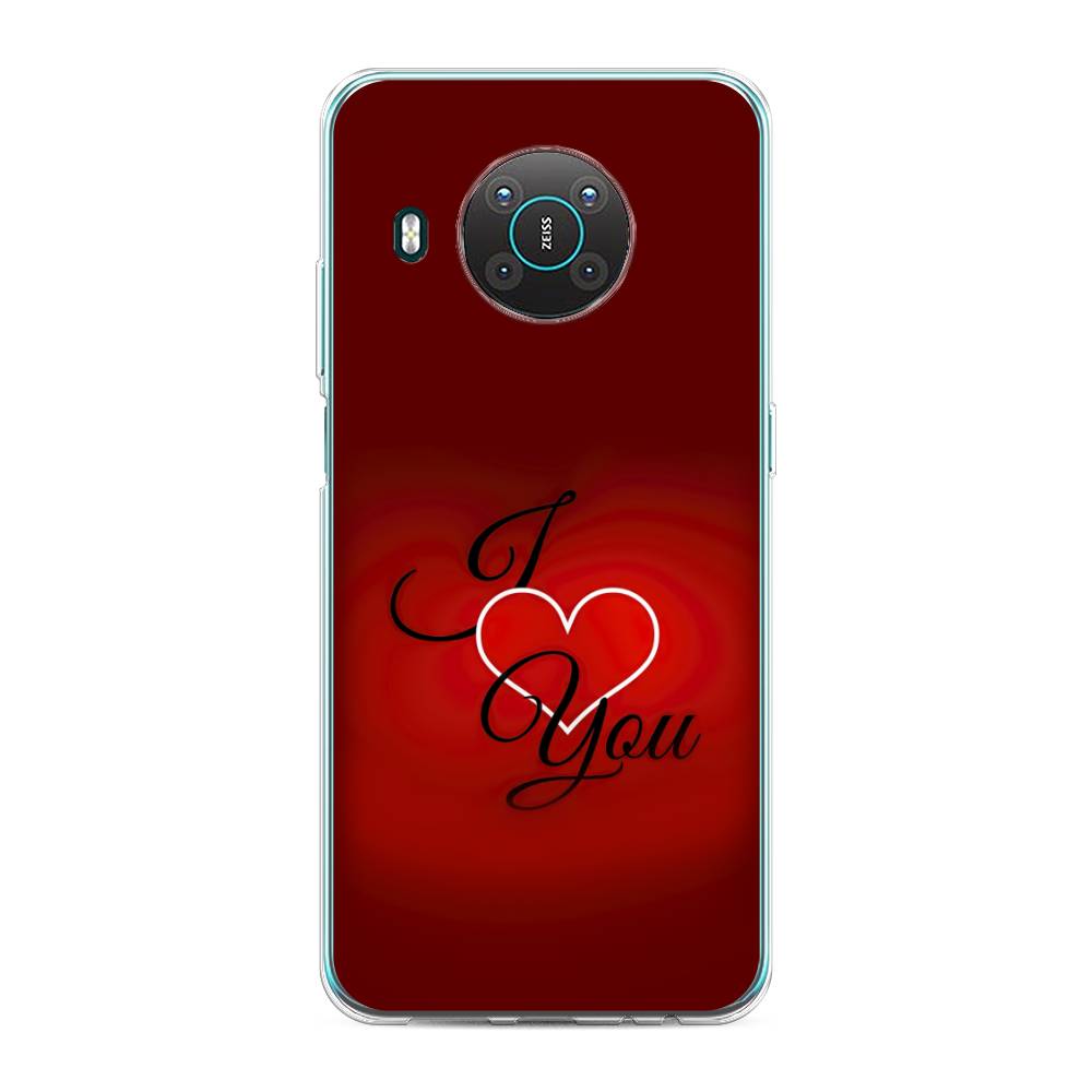 

Чехол Awog на Nokia X10 / Нокиа X10 "I love you 3", Красный;черный, 124750-6