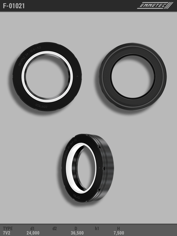 

Сальник рулевой рейки EMMETEC 24x36.5x7.5 (7V2) F-01021, F-01021, F01021