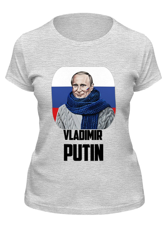 

Футболка женская Printio Putin серая L, Серый, Putin
