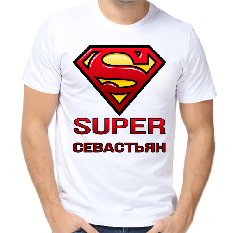

Футболка мужская белая 70 р-р super севастьян, Белый, fm_super_sevastyan