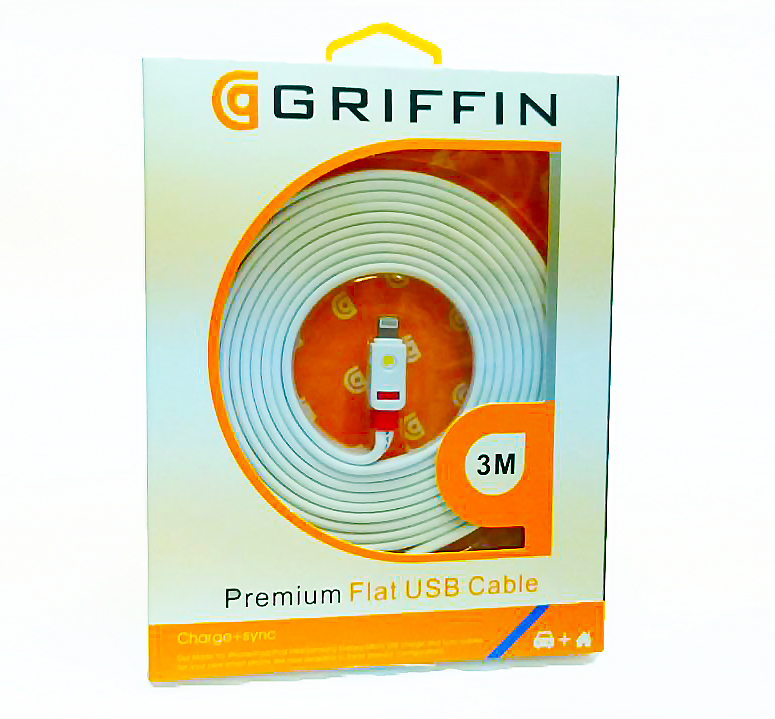 

Кабель lightning - usb Griffin 3 м белый