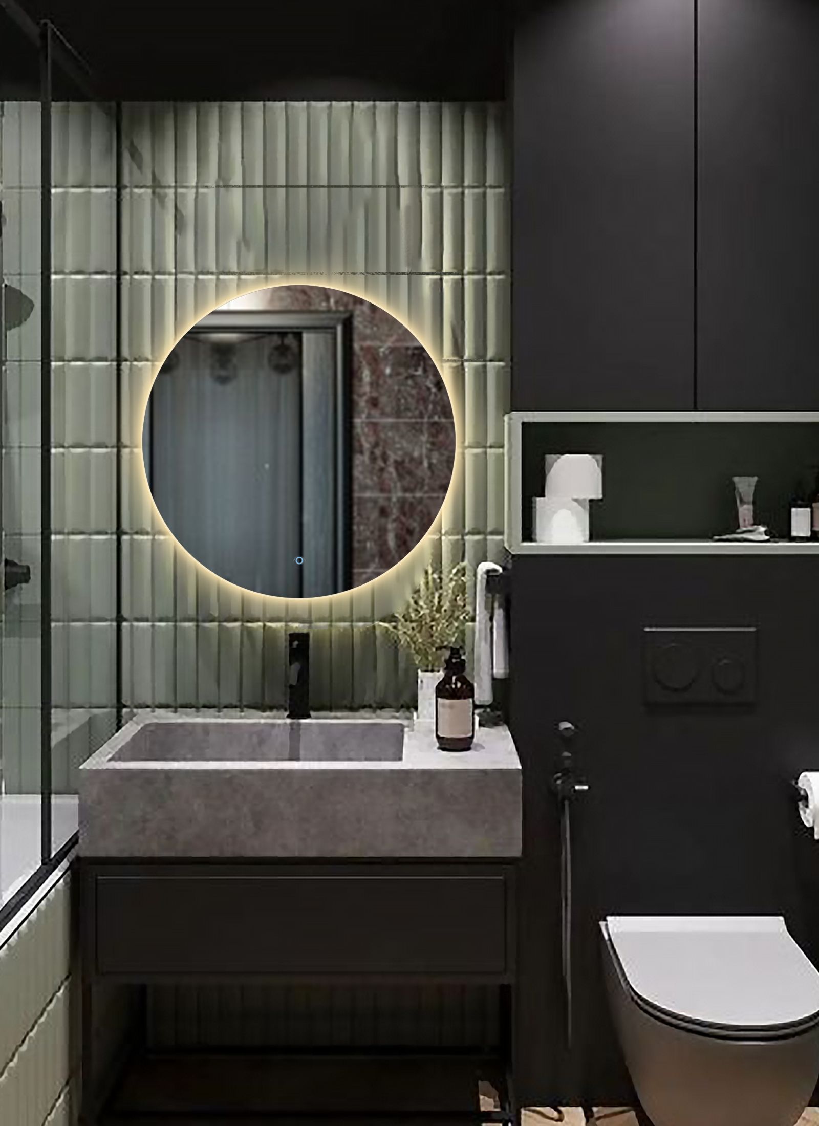 Зеркало для ванной Sun D90 круглое 