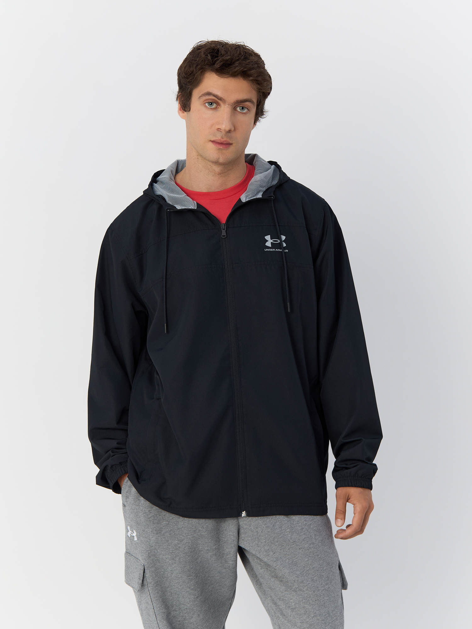 Ветровка мужская Under Armour UA Sportstyle Windbreaker 1361621 черная SM