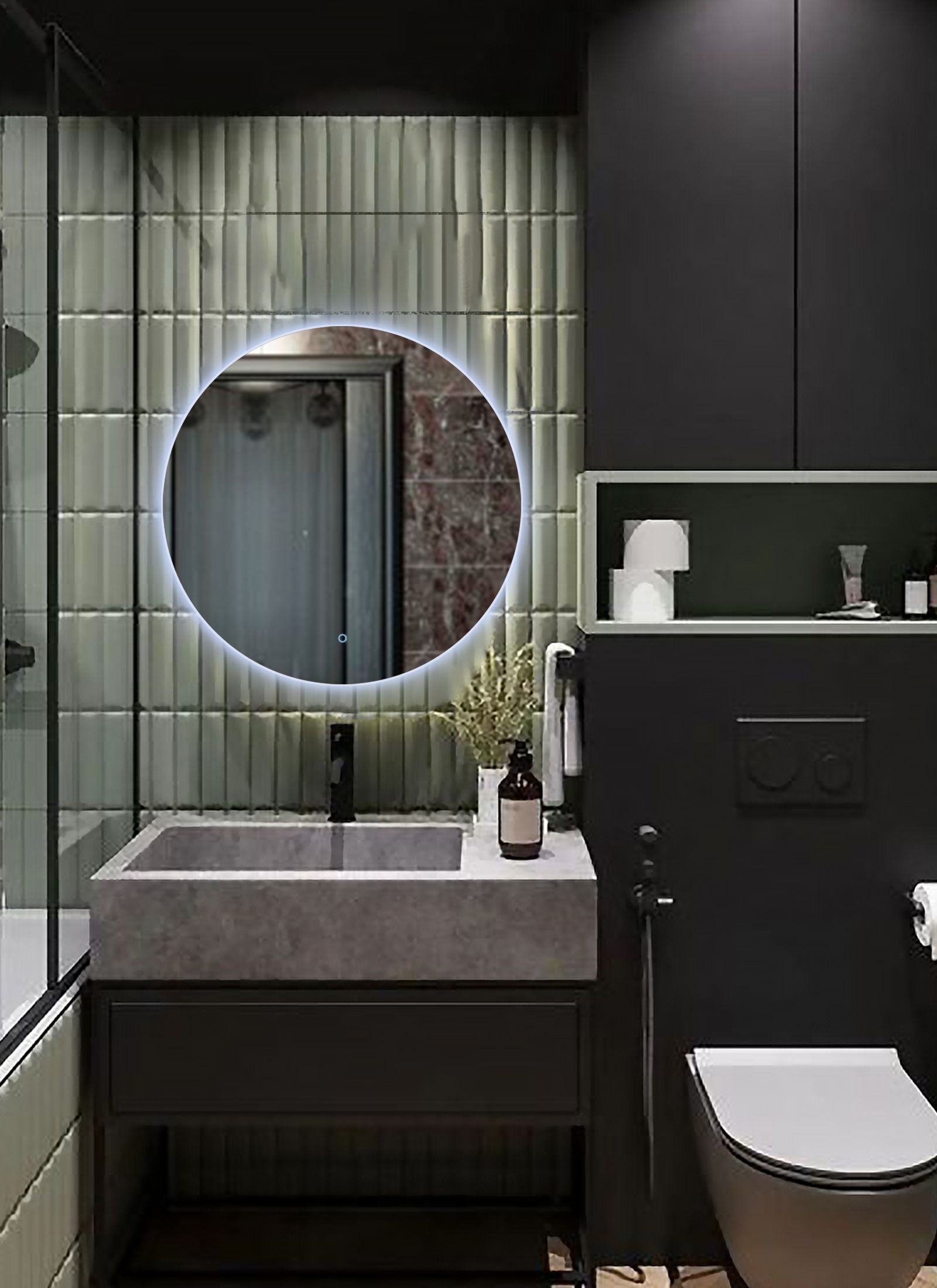 Зеркало для ванной Sun D75 круглое 