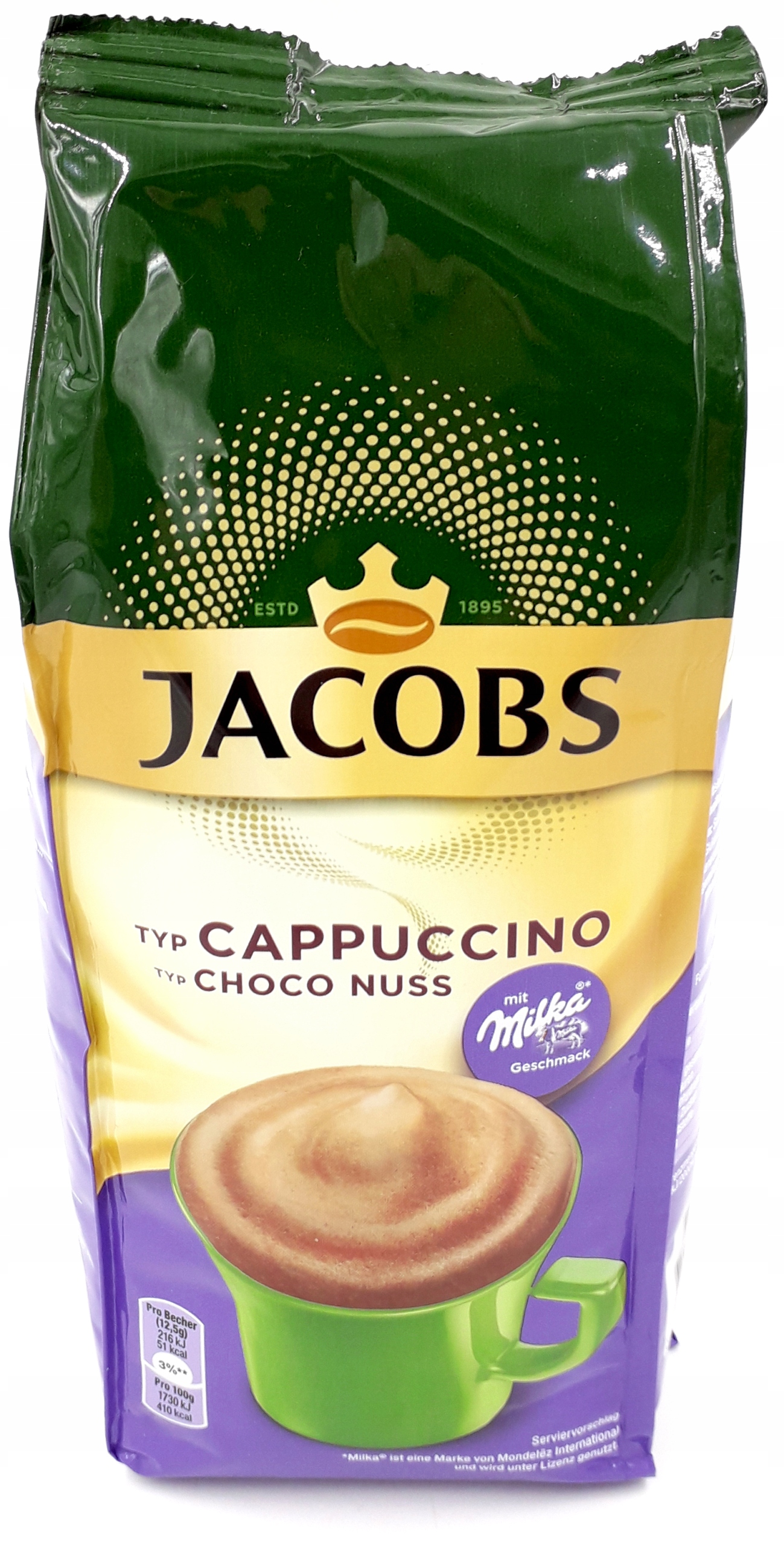 Кофе растворимый Jacobs Cappuccino Choco Milka Nuss, 500 г