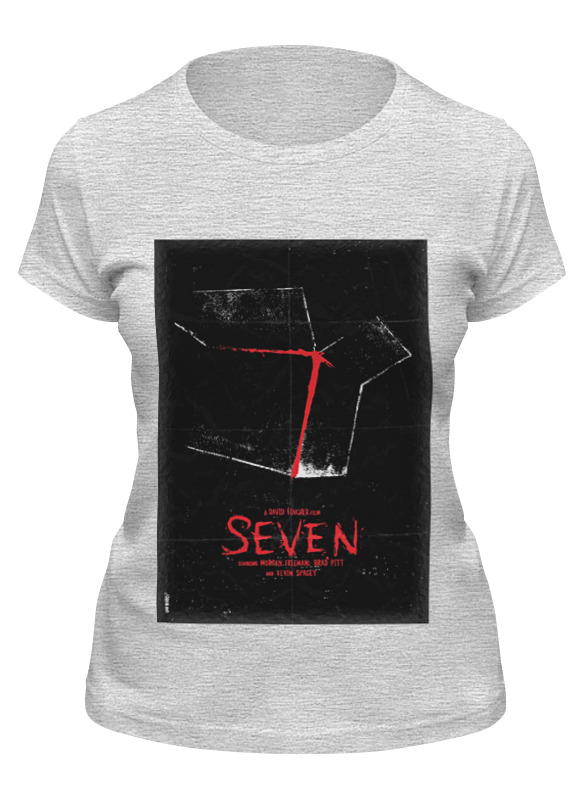 

Футболка женская Printio Seven / семь серая L, Серый, Seven / семь
