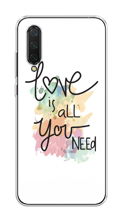 

Чехол на Xiaomi Mi CC9/Mi A3 Lite/Mi 9 Lite "Love is all you need", Белый;черный;зеленый, 36250-1