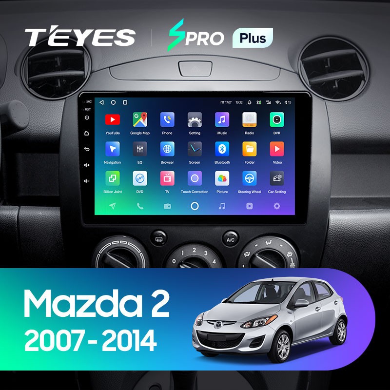 Штатная магнитола Teyes SPRO Plus 6128 Mazda 2 DE 2007-2014 3650000₽
