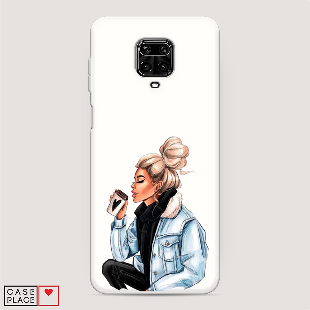 фото Матовый силиконовый чехол "cute girl" на xiaomi redmi note 9s awog