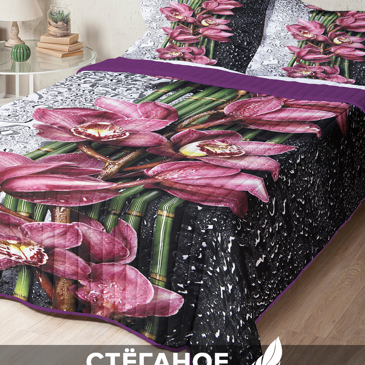 

Покрывало с наволочками Ambesonne "Цветочное разделение" micbed_2729_c20-230x240