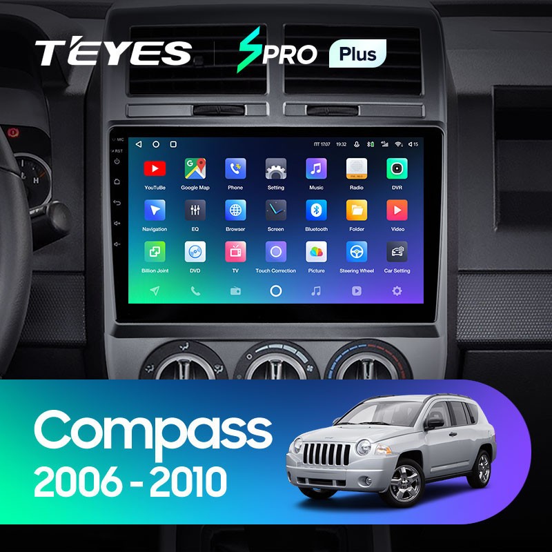 Штатная магнитола Teyes SPRO Plus 6128 Jeep Compass 1 MK 2006-2010 4040000₽