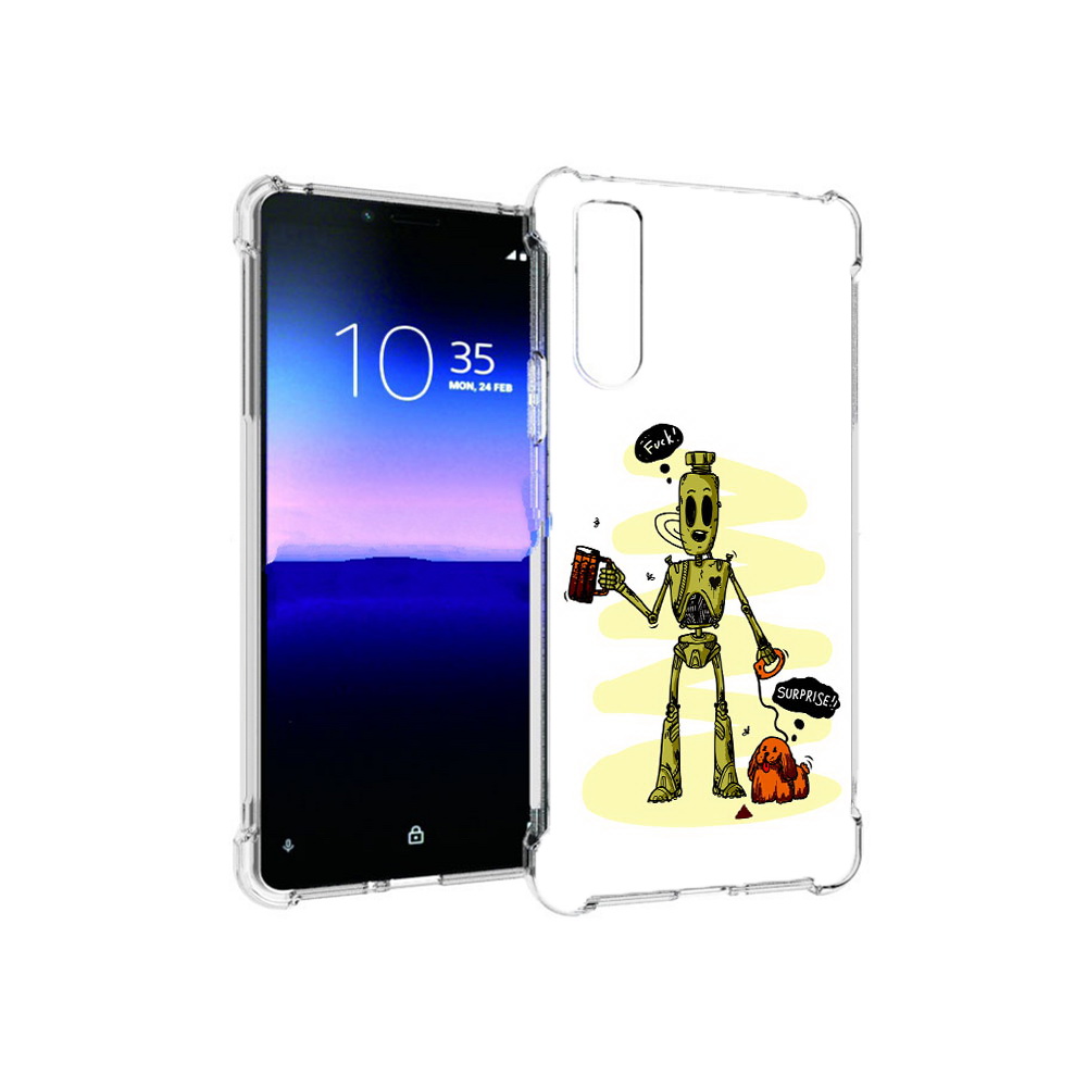 

Чехол MyPads Tocco для Sony Xperia 10 II прикольный робот (PT158941.227.557), Прозрачный, Tocco