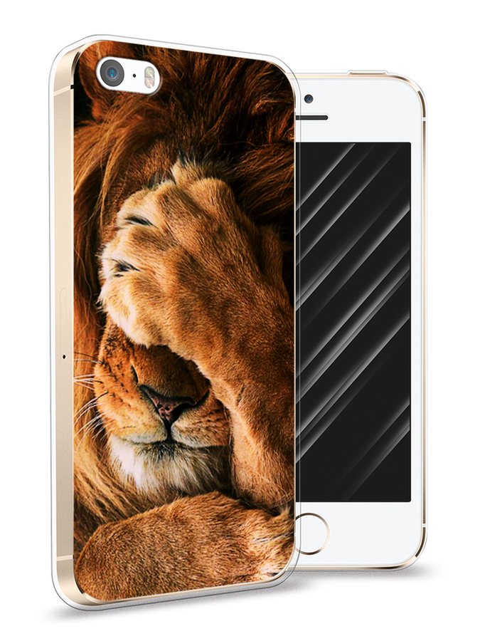 

Чехол Awog на Apple iPhone 5/5S/SE / Айфон 5/5S/SE "Львиный стыд", Разноцветный, 10350-1