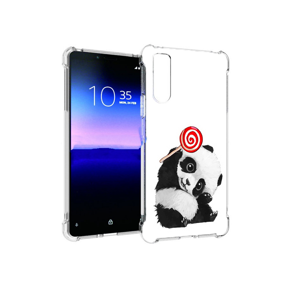

Чехол MyPads Tocco для Sony Xperia 10 II панда с леденцом (PT158941.227.534), Прозрачный, Tocco