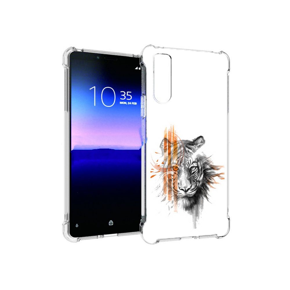 

Чехол MyPads Tocco для Sony Xperia 10 II огненный тигр (PT158941.227.526), Прозрачный, Tocco
