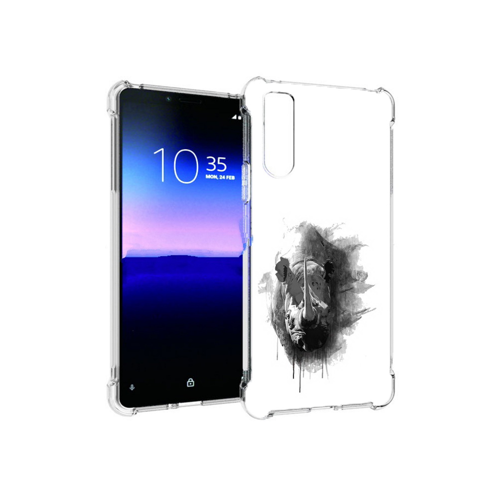 

Чехол MyPads Tocco для Sony Xperia 10 II носорог (PT158941.227.523), Прозрачный, Tocco