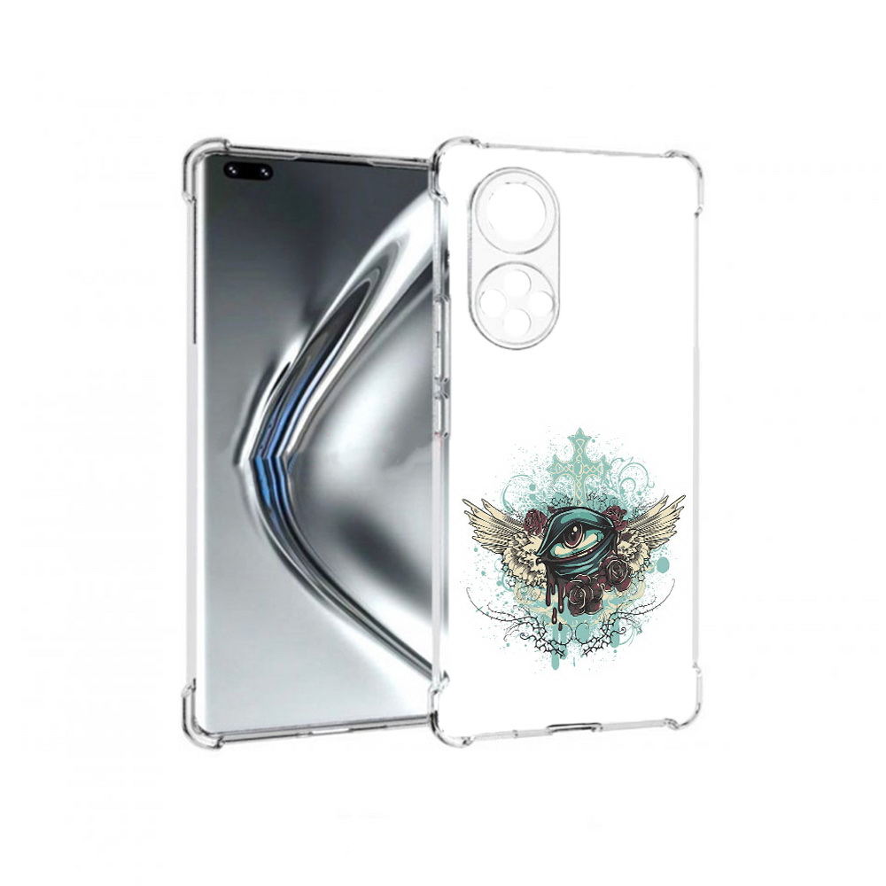 

Чехол MyPads Tocco для Honor 50 Pro плачущий глаз с крыльями (PT195008.23.544), Прозрачный, Tocco