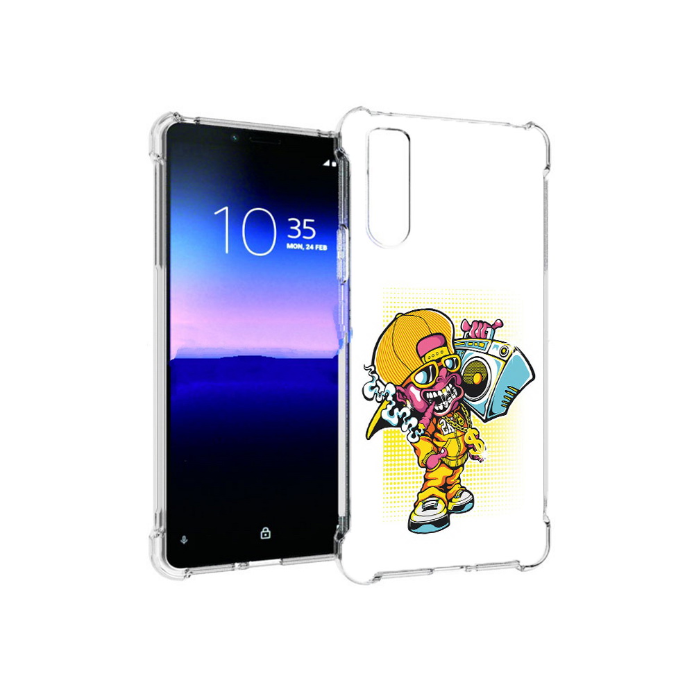 

Чехол MyPads Tocco для Sony Xperia 10 II нарисованный парень с колонкой (PT158941.227.511), Прозрачный, Tocco