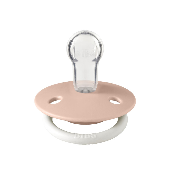 

Пустышка BIBS De Lux Silicone Glow 0+ мес. Blush, Розовый;белый, 1010256